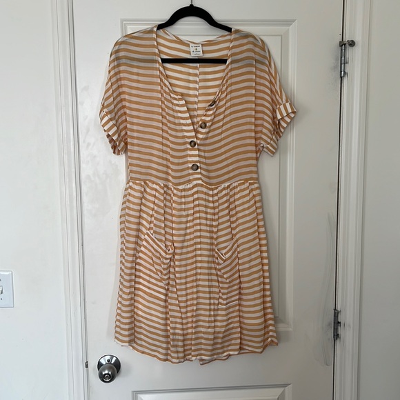 By Together Dresses & Skirts - Summer Mustard Striped Dress